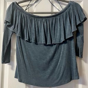 American Eagle pale green off the shoulder